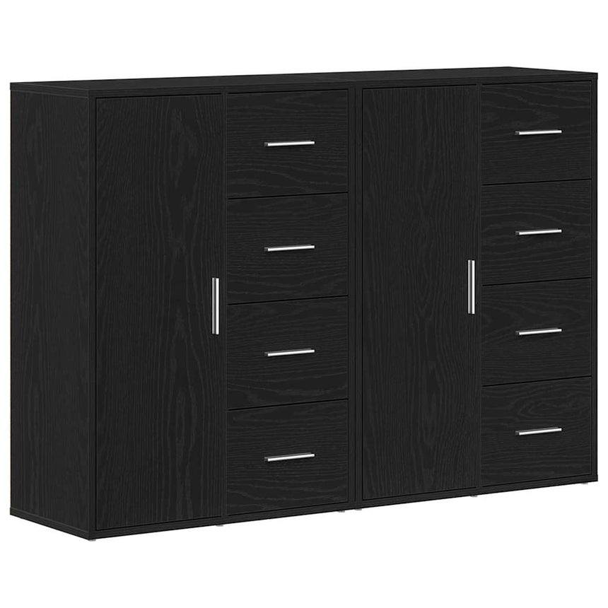 vidaXL Buffet 2 pcs Chêne noir 60 x 31 x 84 cm Bois d'ingénierie