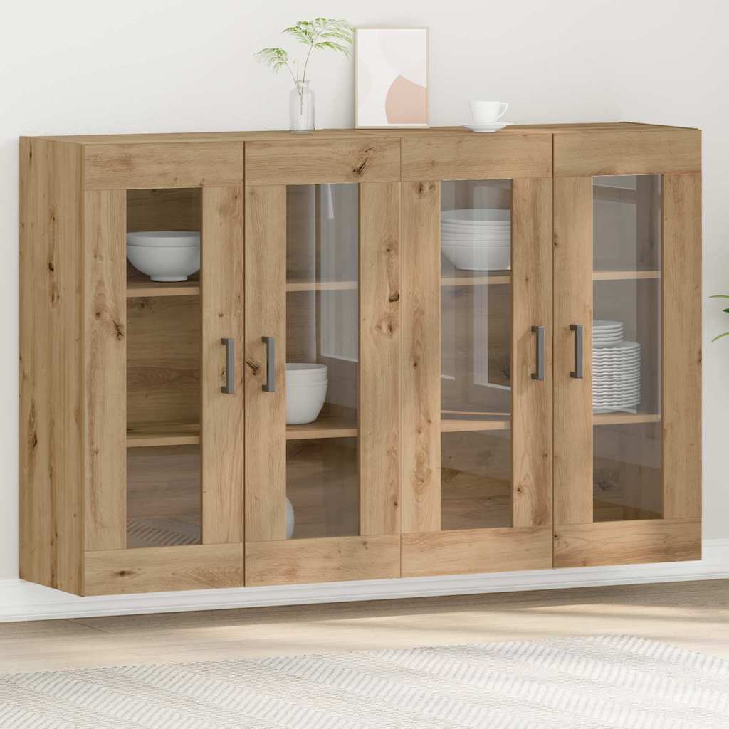 vidaXL Cabinets muraux 2 pcs Chêne artisanal 69,5 x 34 x 90 cm