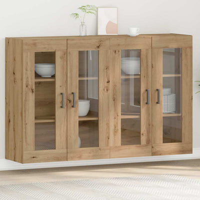 vidaXL Cabinets muraux 2 pcs Chêne artisanal 69,5 x 34 x 90 cm
