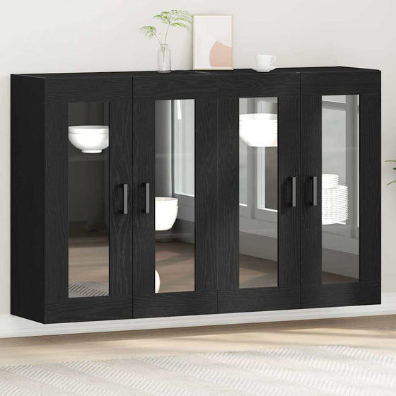 vidaXL Cabinets muraux 2 pcs Chêne noir 69,5 x 34 x 90 cm