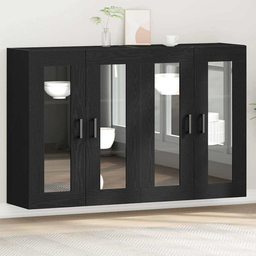 vidaXL Cabinets muraux 2 pcs Chêne noir 69,5 x 34 x 90 cm