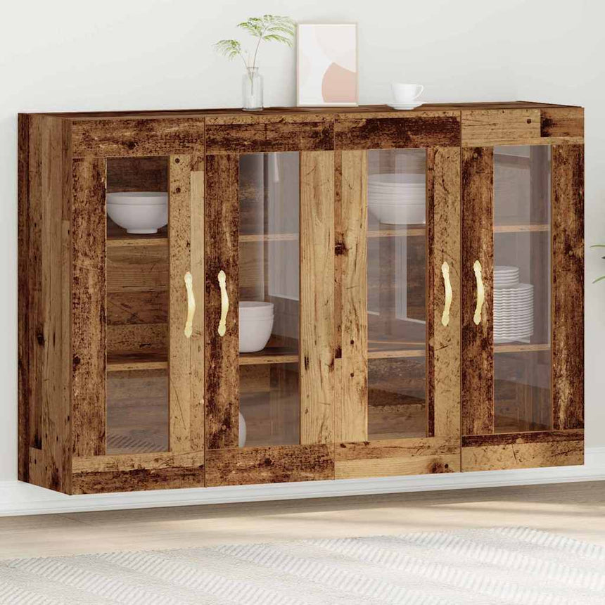 vidaXL Cabinets muraux 2 pcs Bois Ancien 69,5 x 34 x 90 cm
