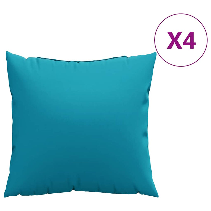 Bankkussens 4 Stuks Blauw 40X40 Cm Stof