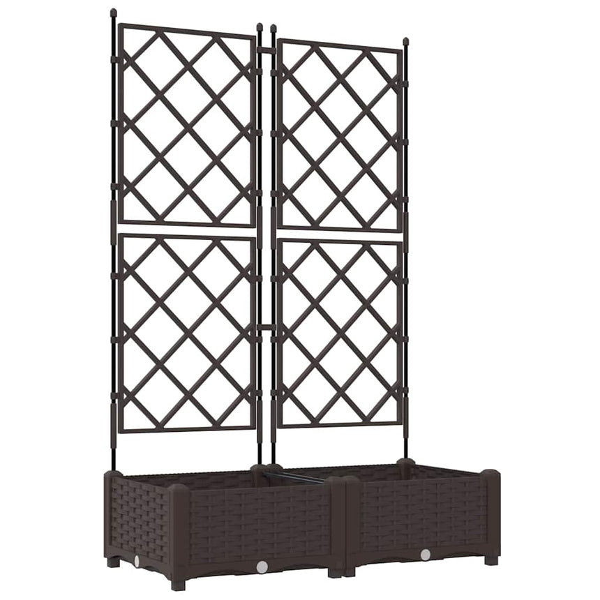 Tuin Plantpot 2 Pcs Bruin 80 X 40 X 125,5 Cm Kunststof