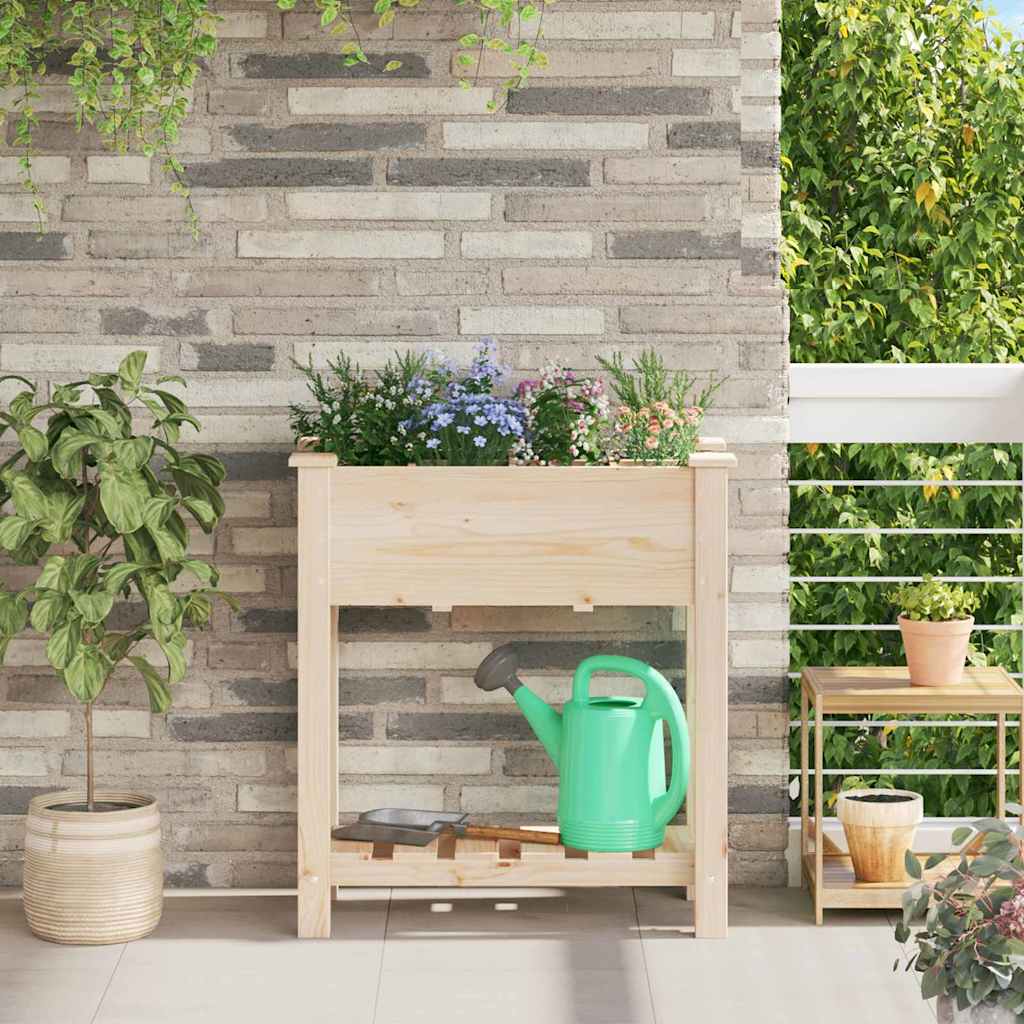 Tuin Plantpot Beige Massief Vurenhout
