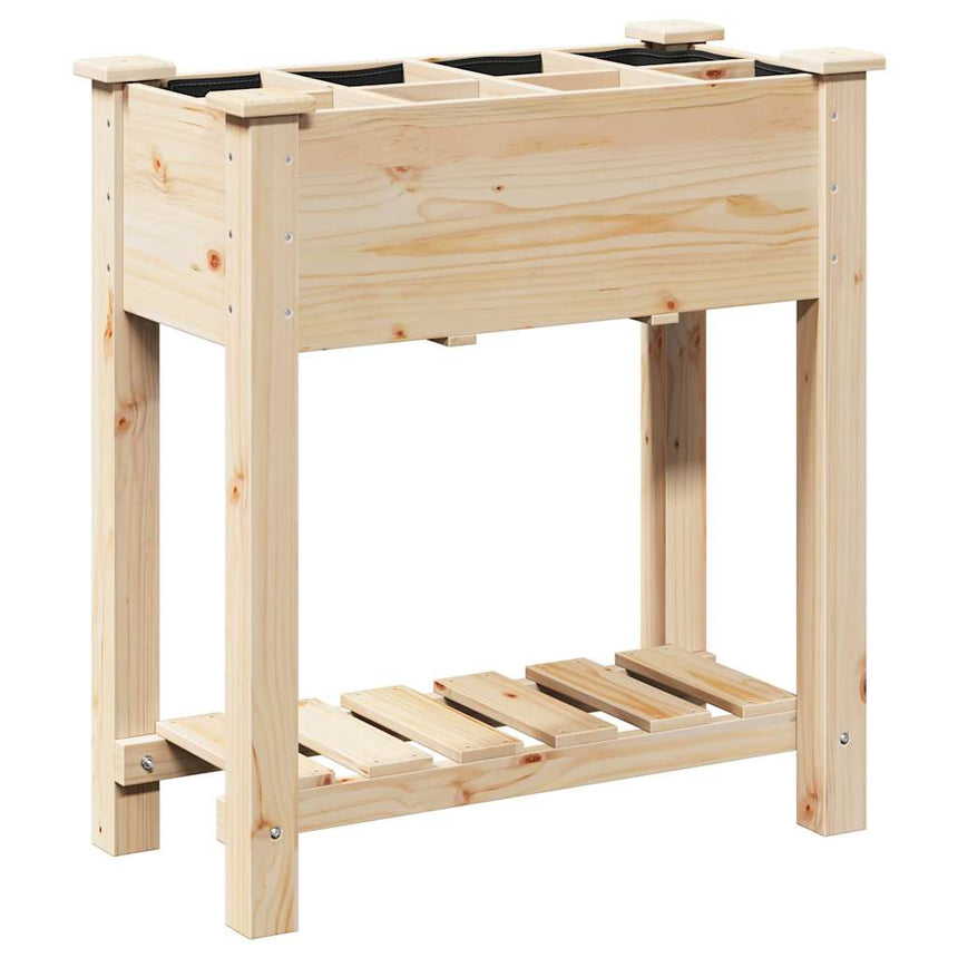 Tuin Plantpot Beige Massief Vurenhout