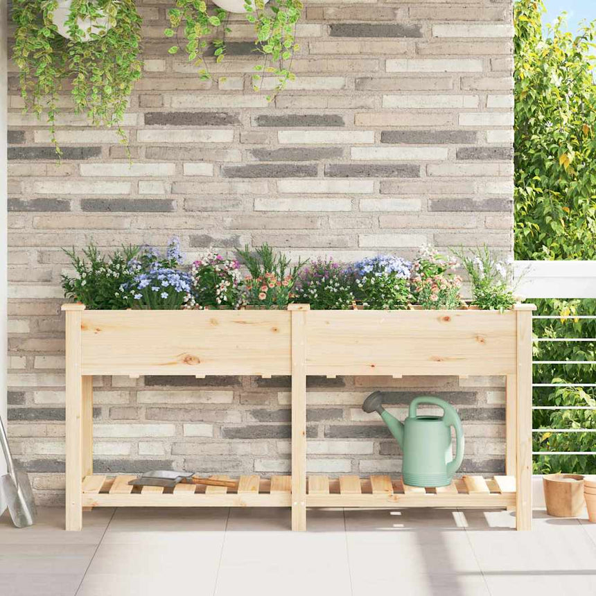 Tuin Plantpot Beige Massief Vurenhout