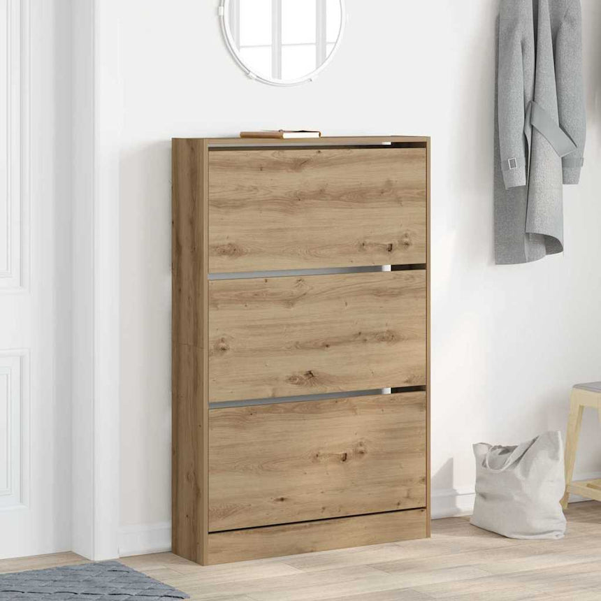 Schoenenkast Met Plank Oudhout Bewerkt Hout