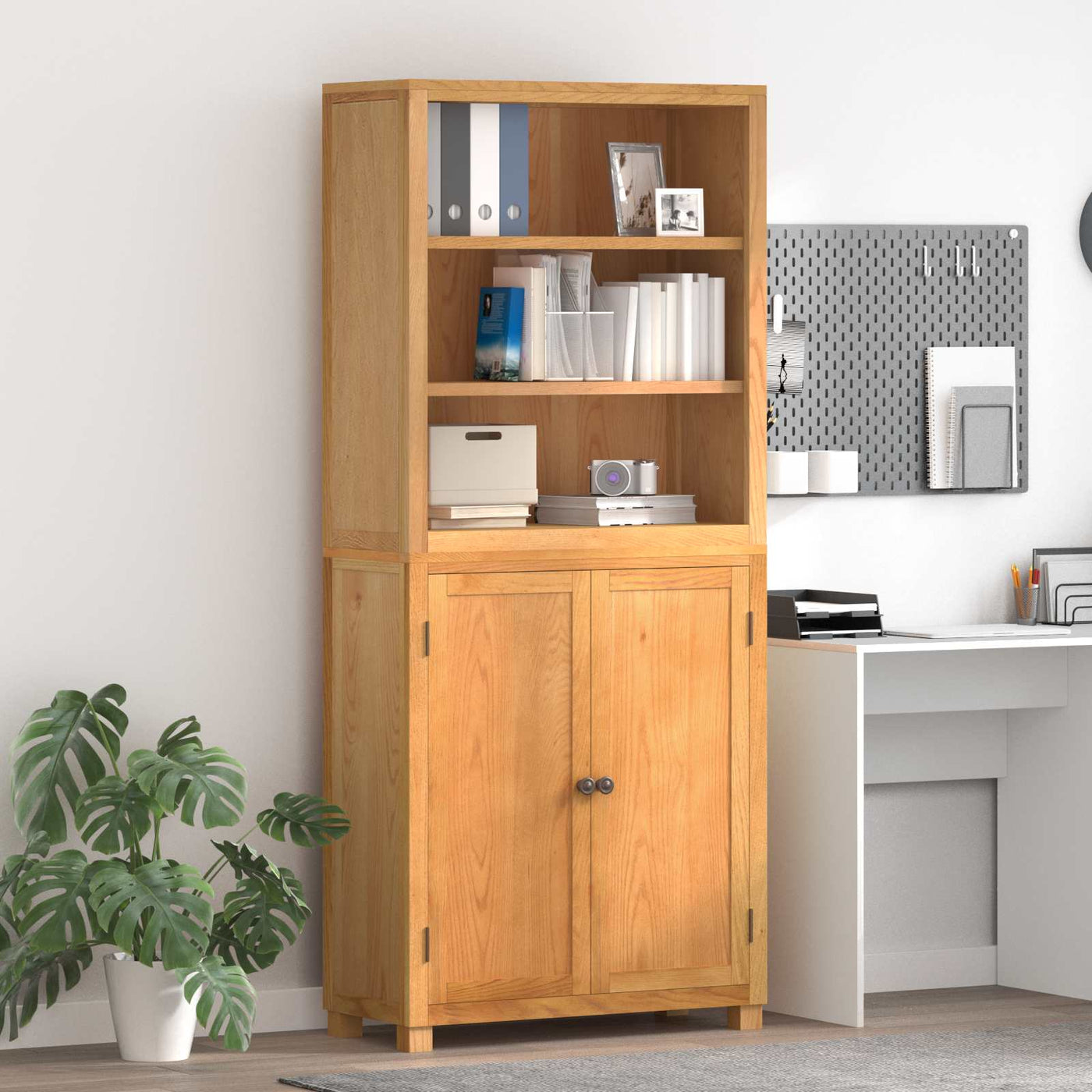 vidaXL Ensemble de meubles de rangement 2 pc Naturel 80 x 35 x 185 cm