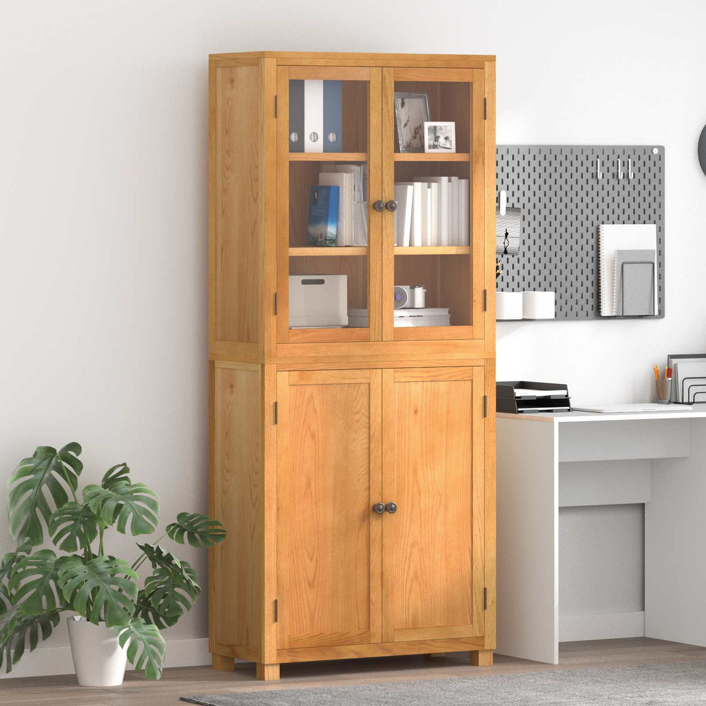 vidaXL Ensemble de meubles de rangement avec étagère 2 pc Naturel