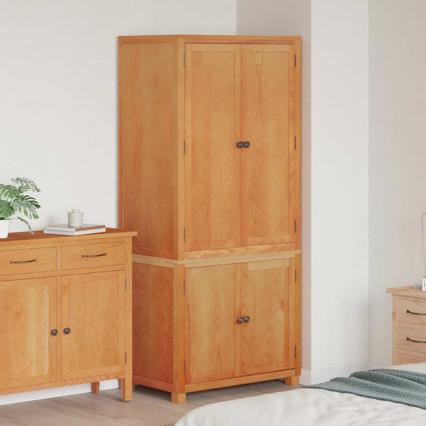 vidaXL Ensemble de meubles de rangement 2 pc Marron 80 x 50 x 180 cm