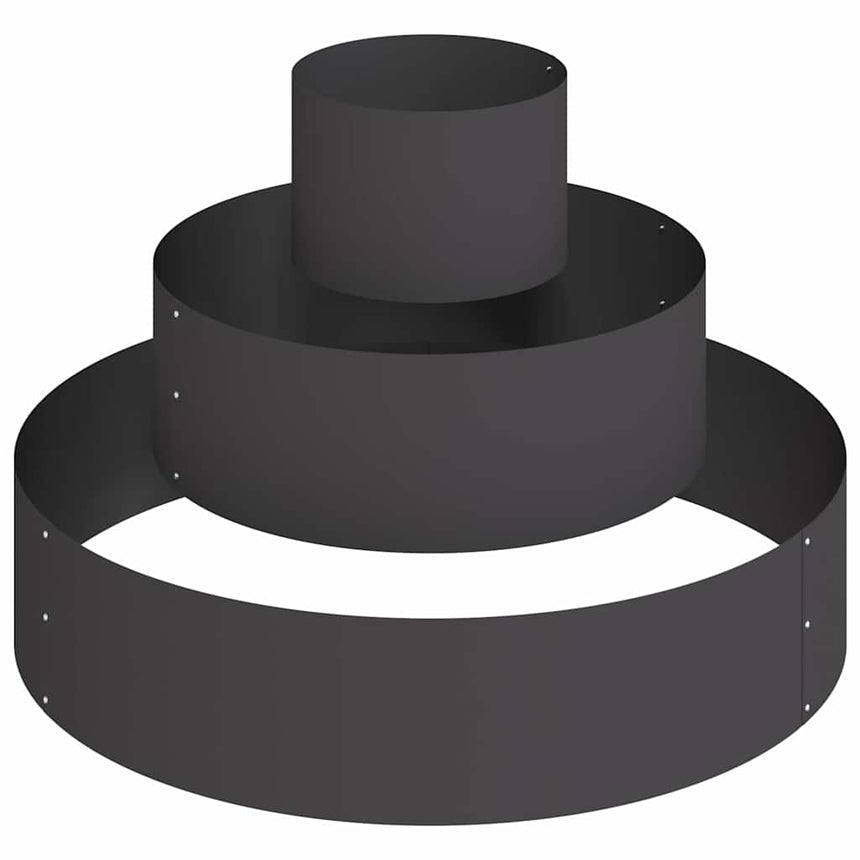 Tuin Plantpot Zwart 90 X 90 X 20 Cm Koudgewalst Staal