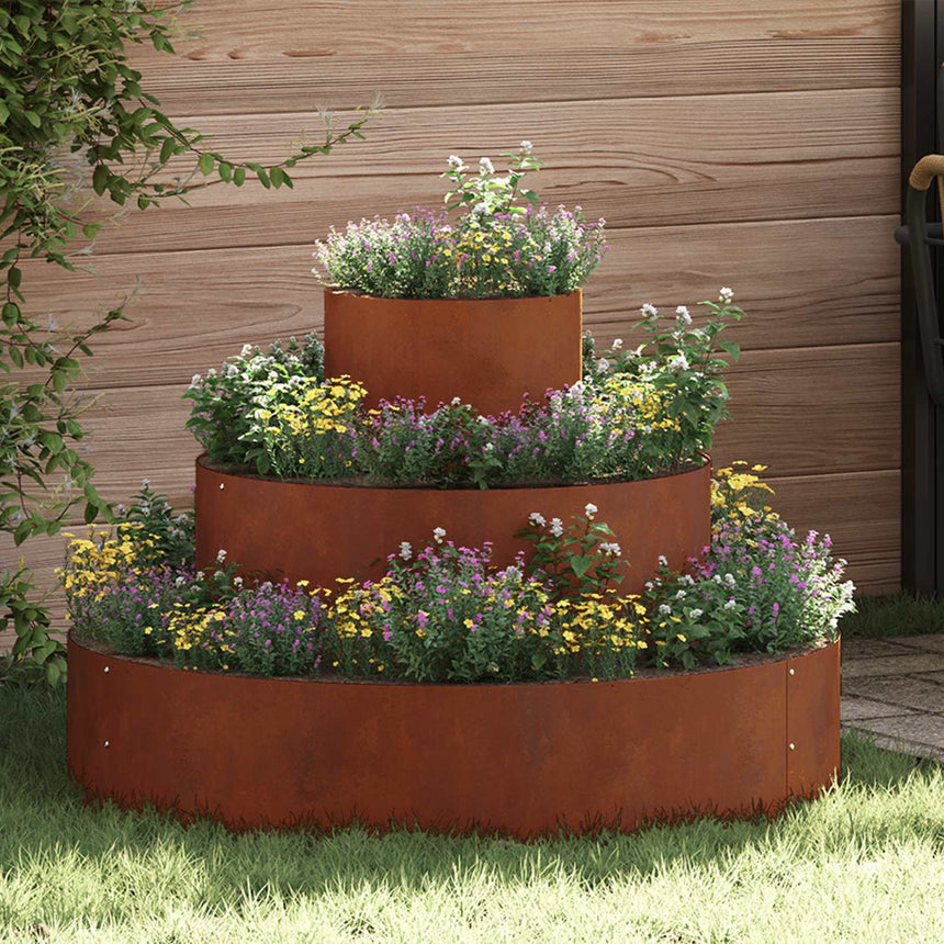 Tuin Plantpot Bruin 90 X 90 X 20 Cm Cortenstaal