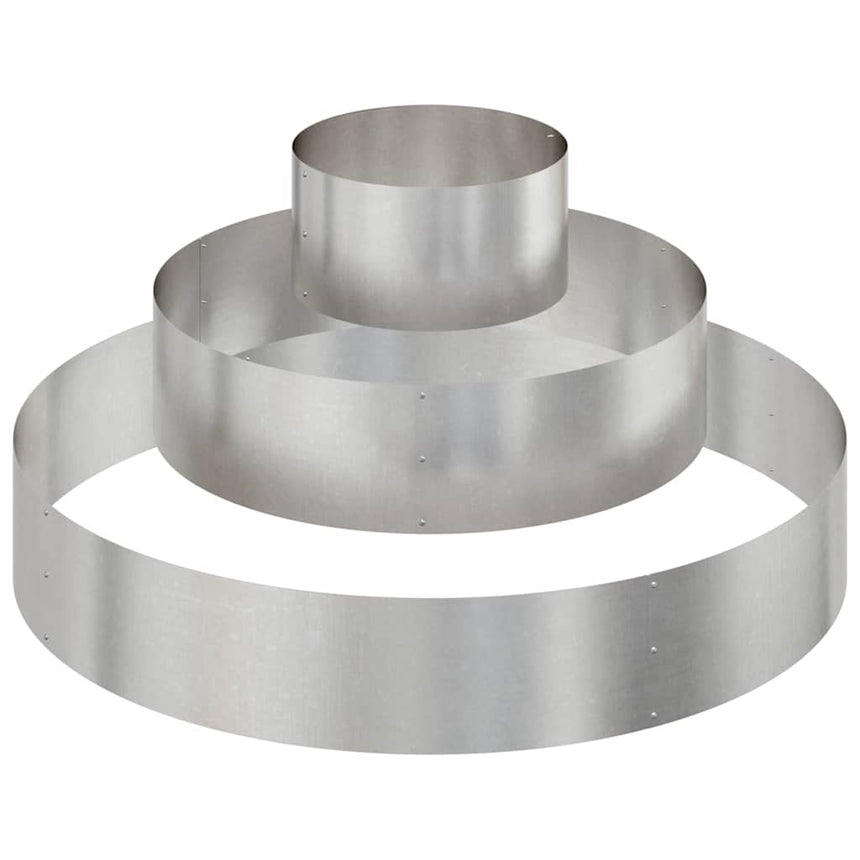 Tuin Plantpot Zilver 120 X 120 X 20 Cm Roestvrij Staal