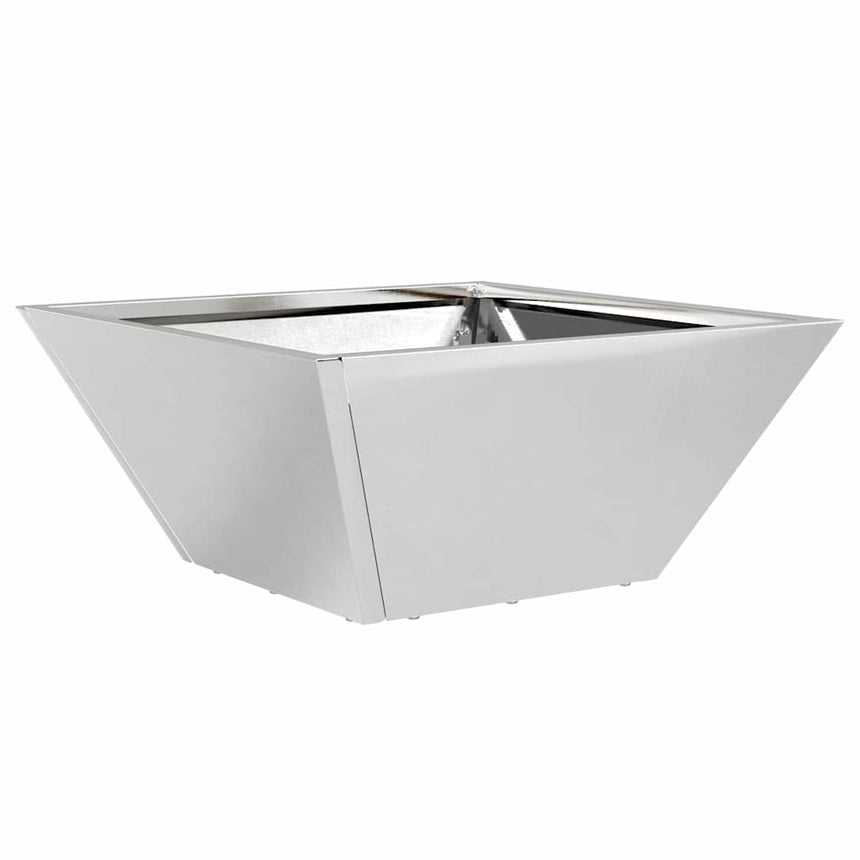 Tuin Plantpot Zilver 35 X 35 X 15 Cm Roestvrij Staal