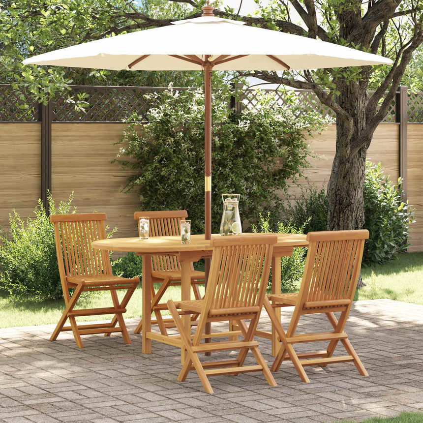 vidaXL Ensemble de salle à manger pour jardin 5 pcs Marron