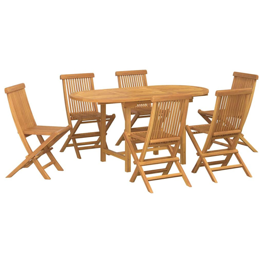 vidaXL Ensemble de salle à manger pour jardin 7 pcs Marron