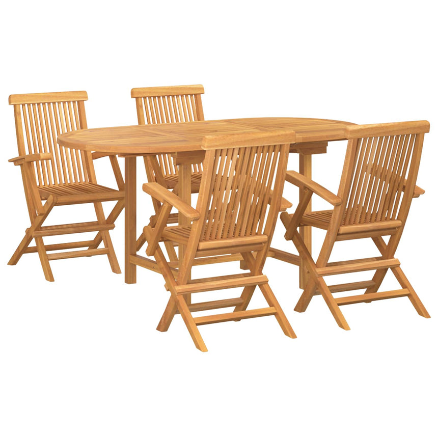 vidaXL Ensemble de salle à manger pour jardin 5 pcs Marron