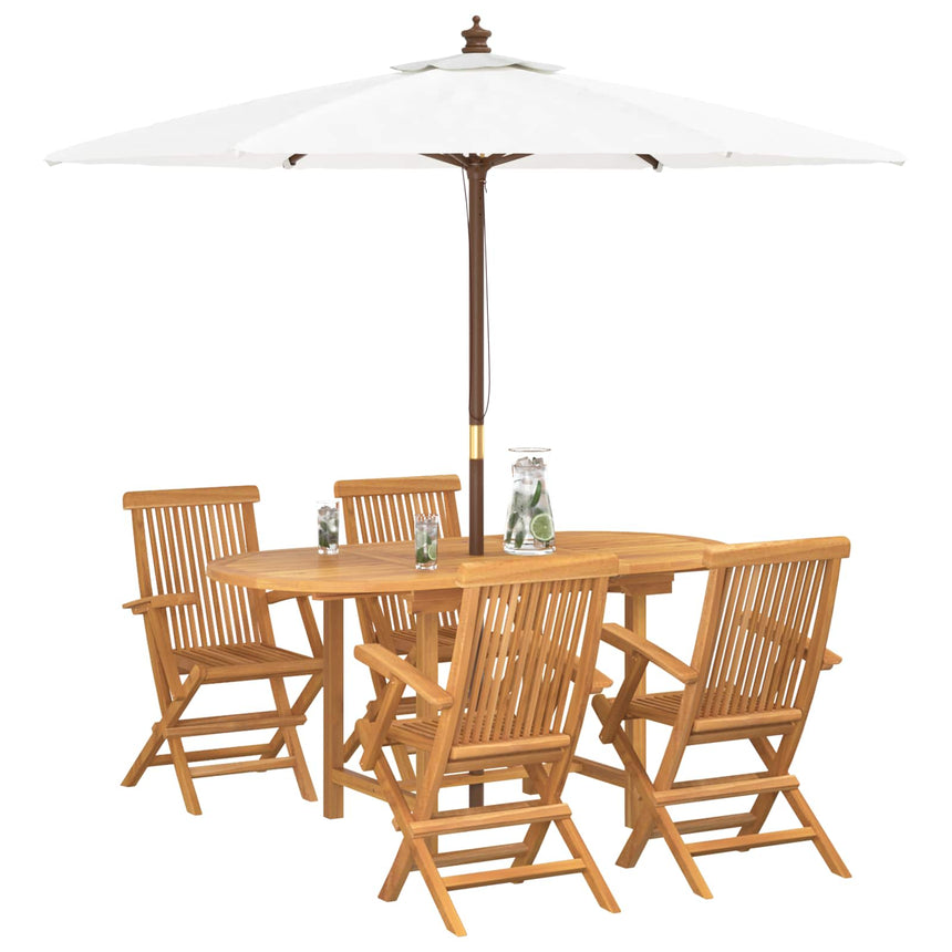 vidaXL Ensemble de salle à manger pour jardin 5 pcs Marron
