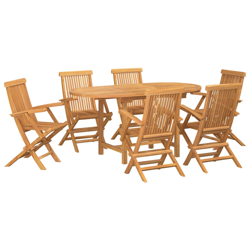 vidaXL Ensemble de salle à manger pour jardin 7 pcs Marron