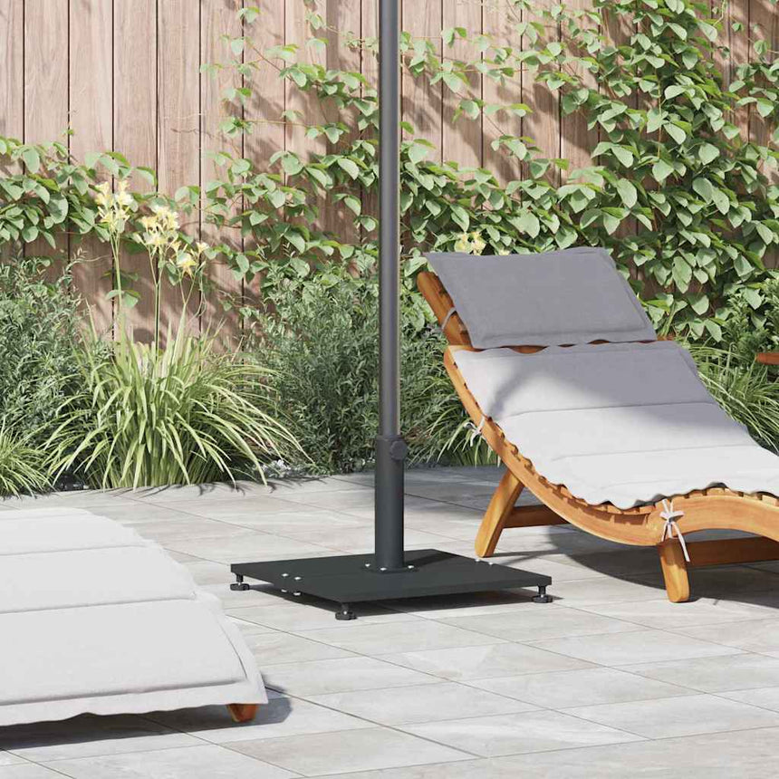 Parasolvoet Donkergrijze Houten Look 45 X 45 X 31 Cm