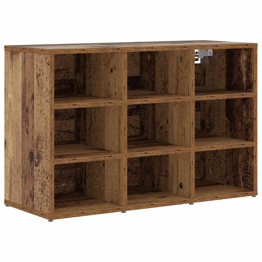 Schoenenkast Met Plank Oudhout Bewerkt Hout