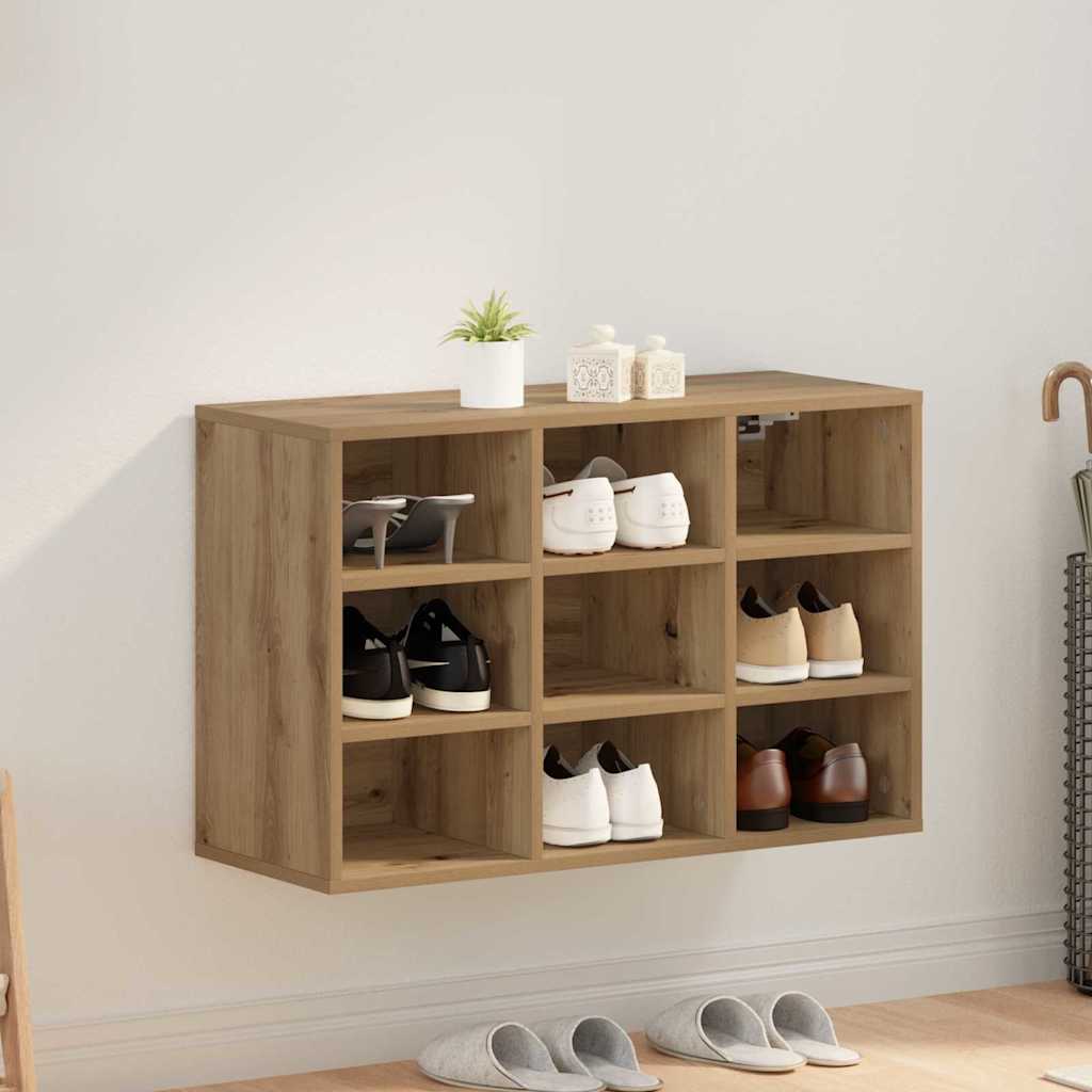 Schoenenkast Artisan Eiken Bewerkt Hout