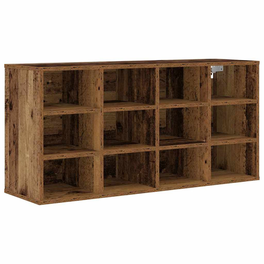 Schoenenkast Met Plank Oudhout Bewerkt Hout