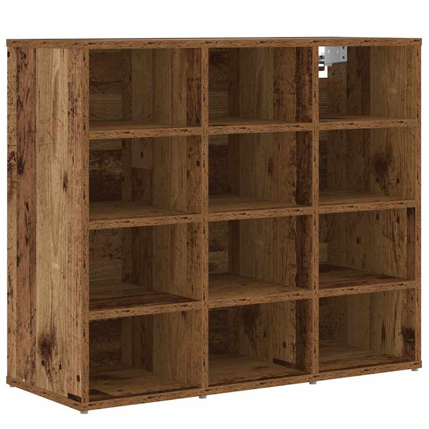 Schoenenkast Met Plank Oudhout Bewerkt Hout
