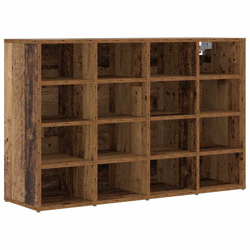 Schoenenkast Met Plank Oudhout Bewerkt Hout