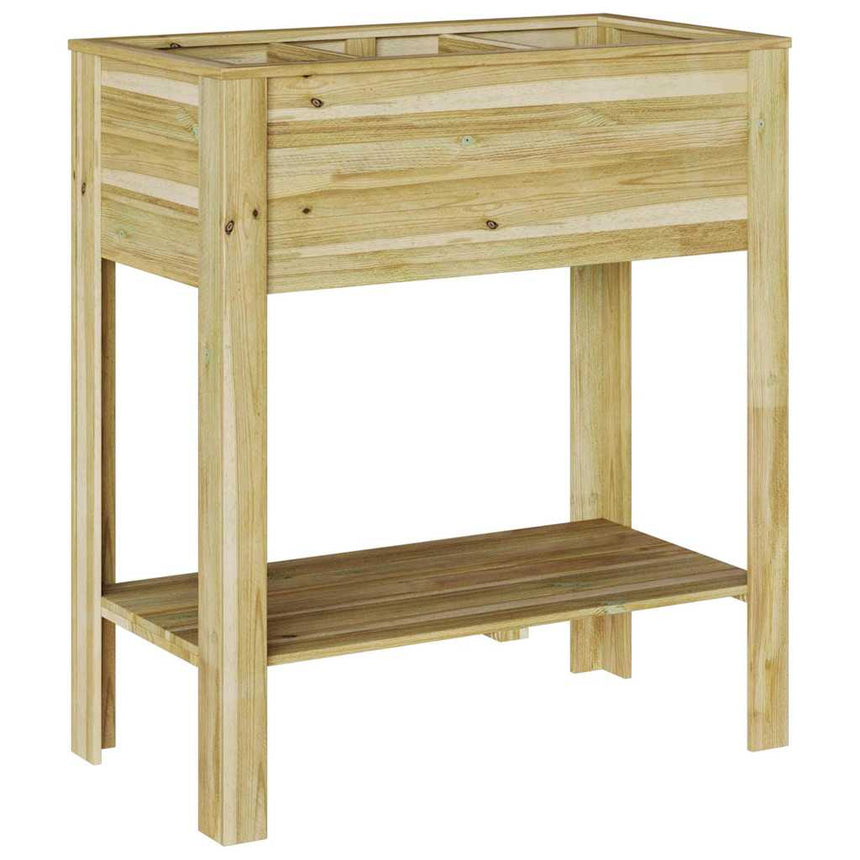 Hoge Plantenbak Met Plank Bruin 85,5 X 46,5 X 96 Cm