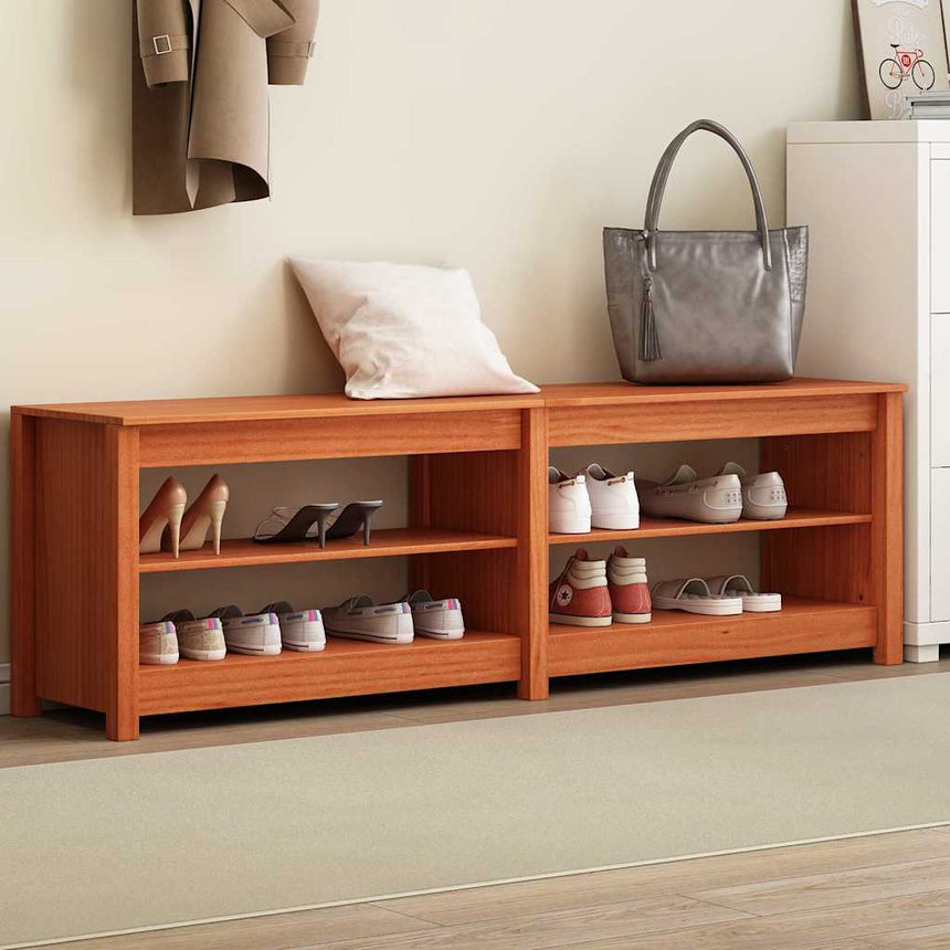 Schoenenbank Met Plank Met Opslag 160 X 36,5 X 50 Cm