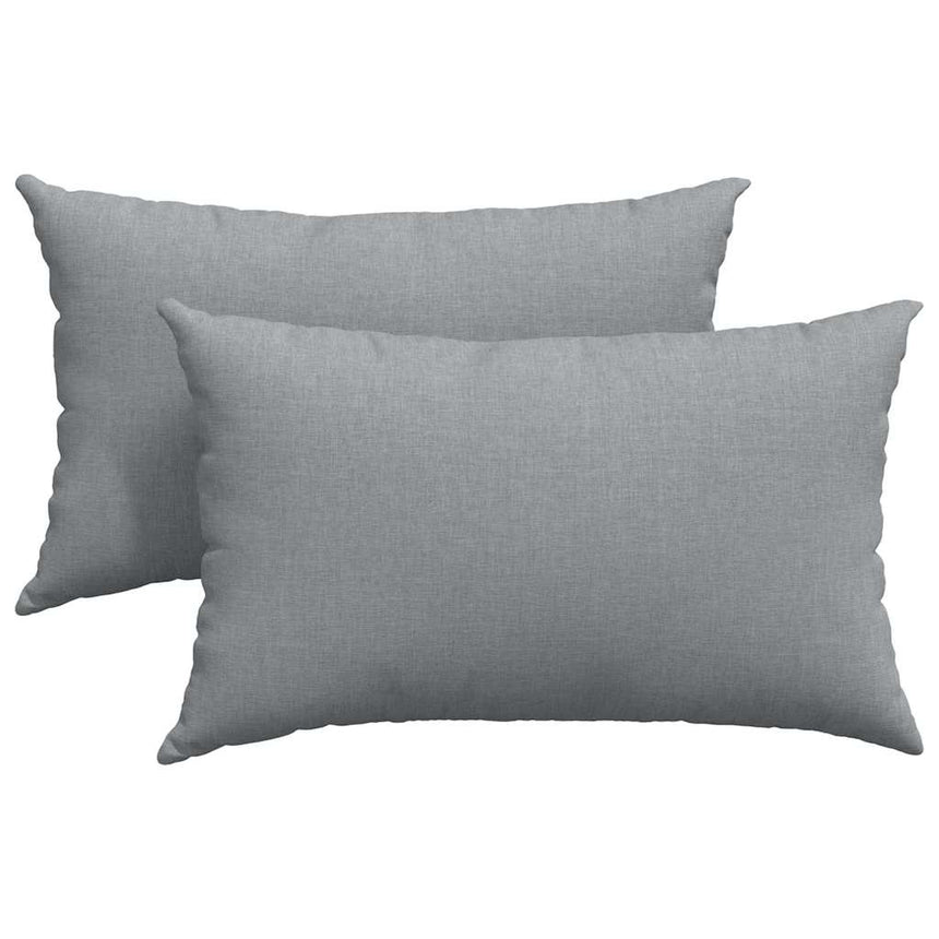 Zitkussens 2 Pcs 50 X 30 Cm Stof Lichtgrijs
