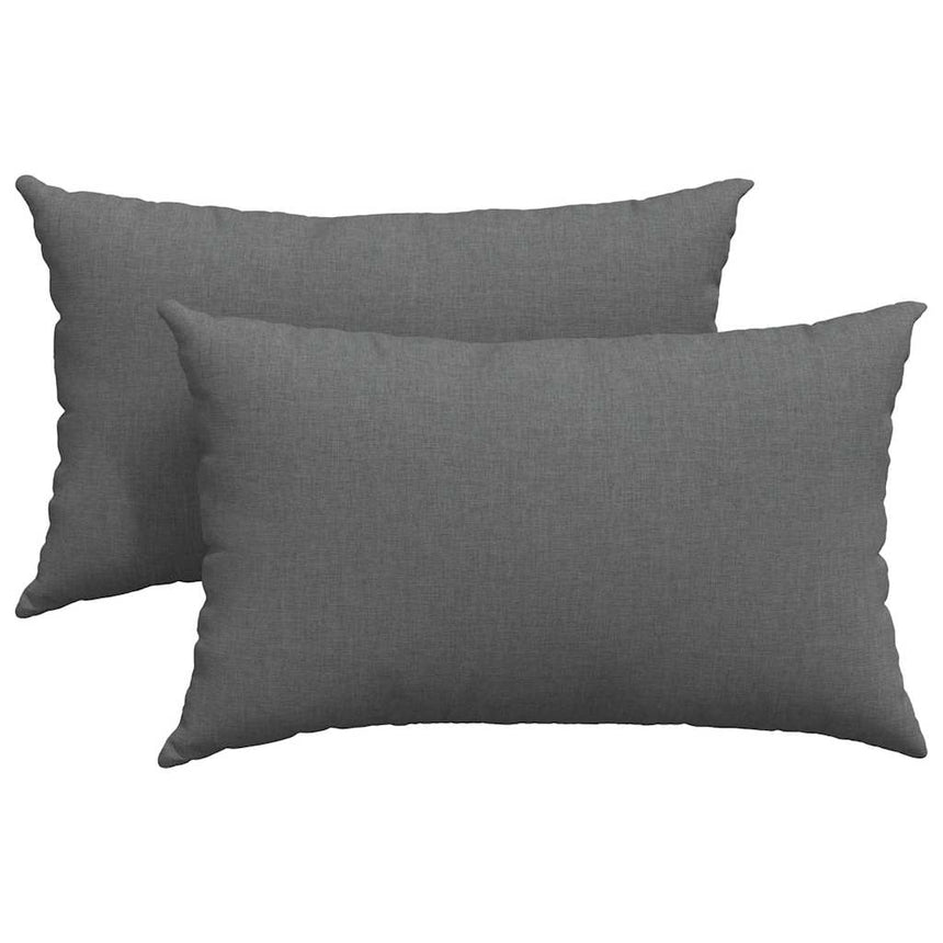 Zitkussens 2 Pcs 50 X 30 Cm Stof Donkergrijs