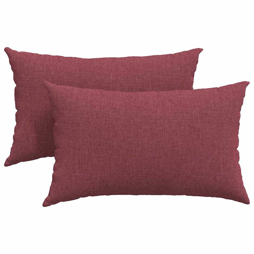 Zitkussens 2 Pcs 50 X 30 Cm Stof Wijnrood