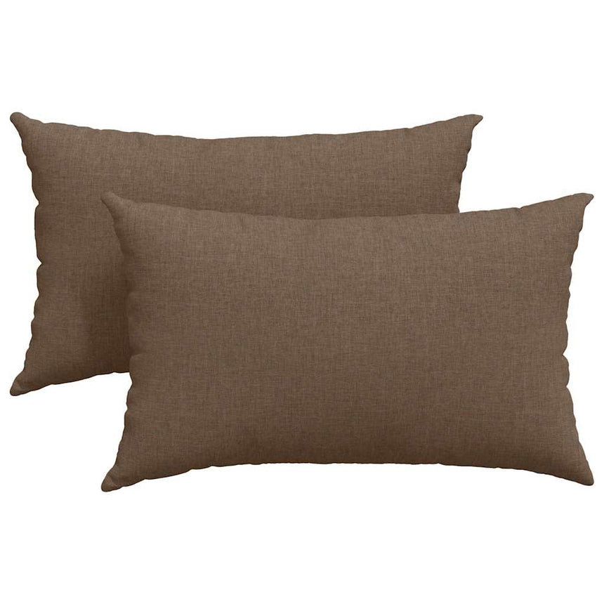 Zitkussens 2 Pcs 50 X 30 Cm Stof Bruin