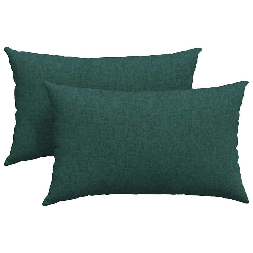 Zitkussens 2 Pcs 50 X 30 Cm Stof Donkergroen