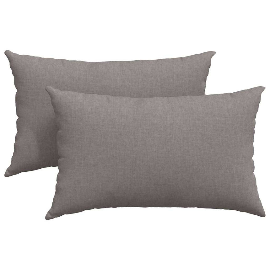 Zitkussens 2 Pcs 50 X 30 Cm Stof Taupe