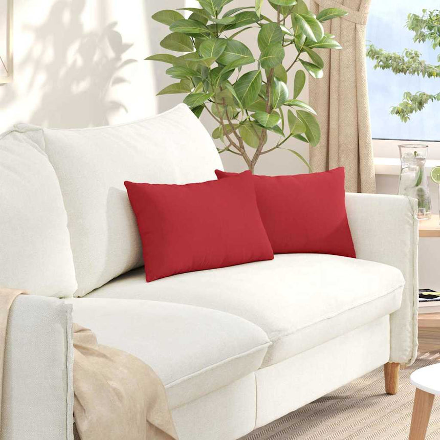 Zitkussens 2 Pcs 50 X 30 Cm Stof Rood