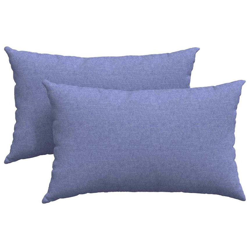 Zitkussens 2 Pcs 50 X 30 Cm Stof Jeans Blauw