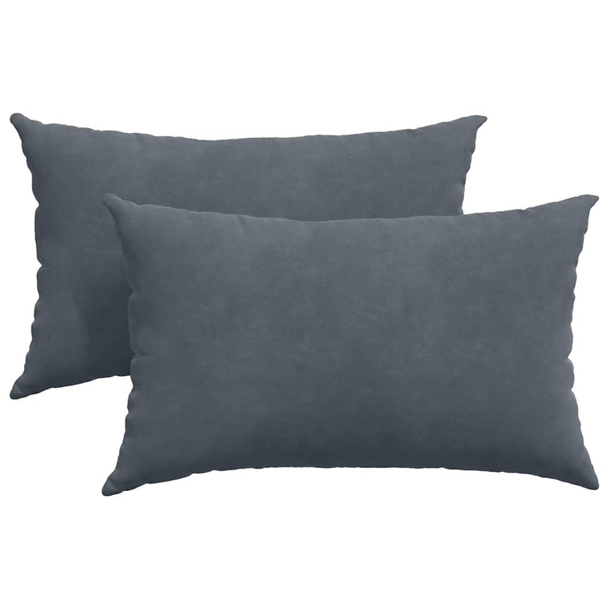 Zitkussens 2 Pcs 50 X 30 Cm Corduroy Stof Donkergrijs