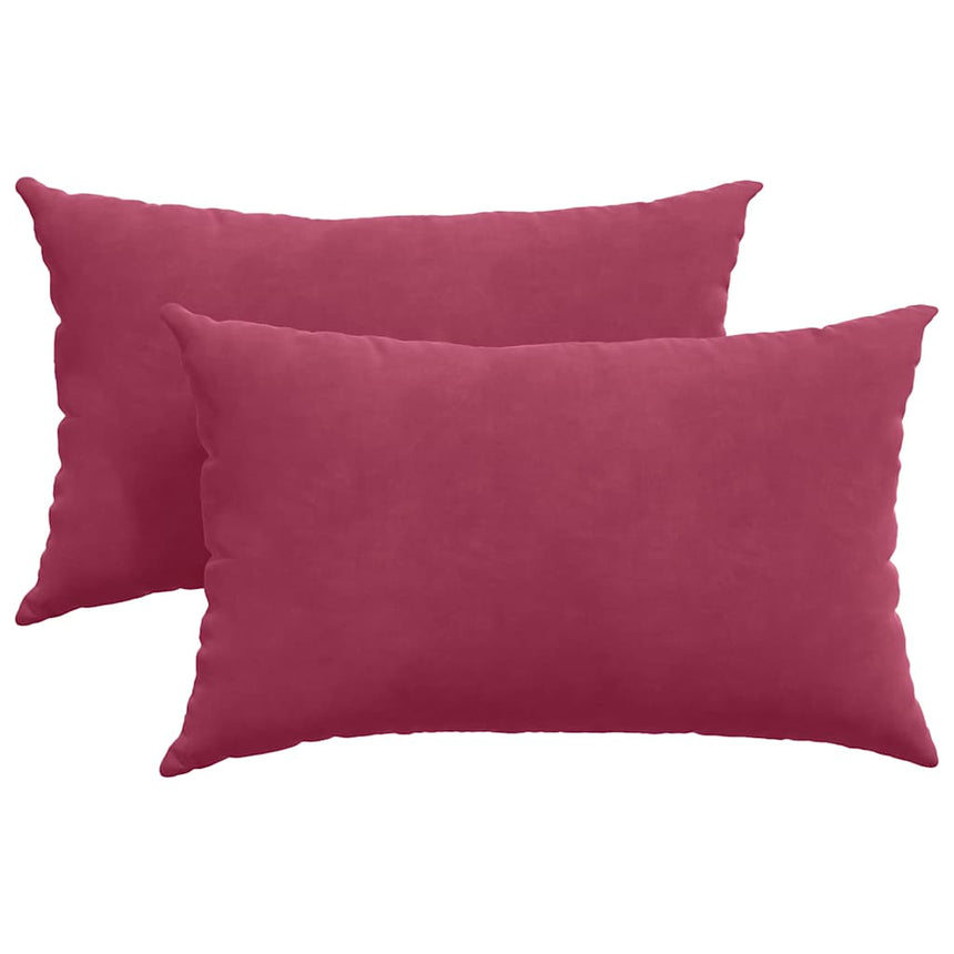Zitkussens 2 Pcs 50 X 30 Cm Corduroy Stof Wijnrood