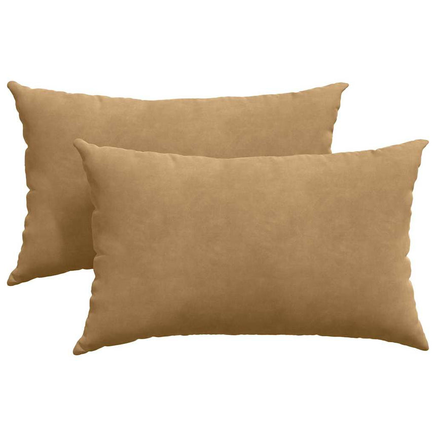 Zitkussens 2 Pcs 50 X 30 Cm Corduroy Stof Bruin