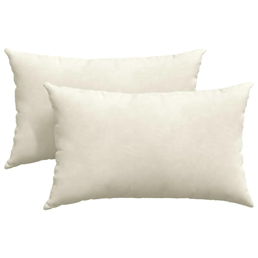 Zitkussens 2 Pcs 50 X 30 Cm Corduroy Stof Crème