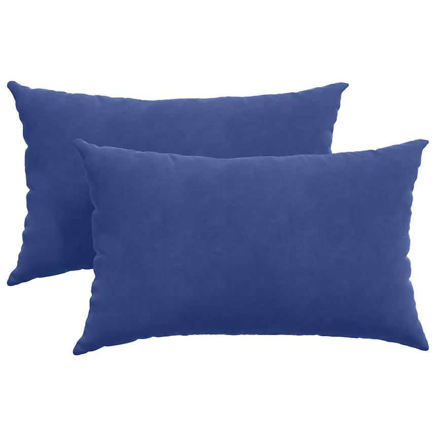 Zitkussens 2 Pcs 50 X 30 Cm Corduroy Stof Politieblauw
