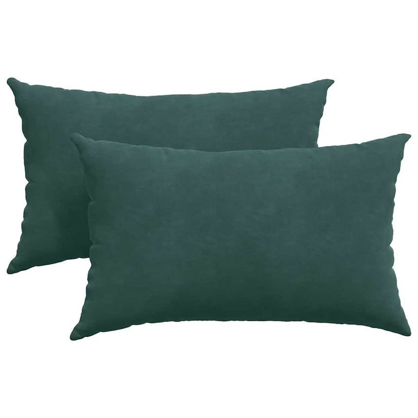 Zitkussens 2 Pcs 50 X 30 Cm Corduroy Stof Donkergroen