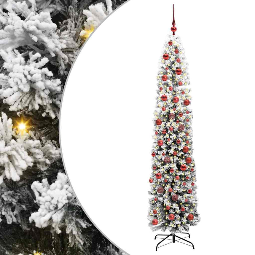 Kunstkerstboom Pvc En Staal En Kunststof Groen En Wit