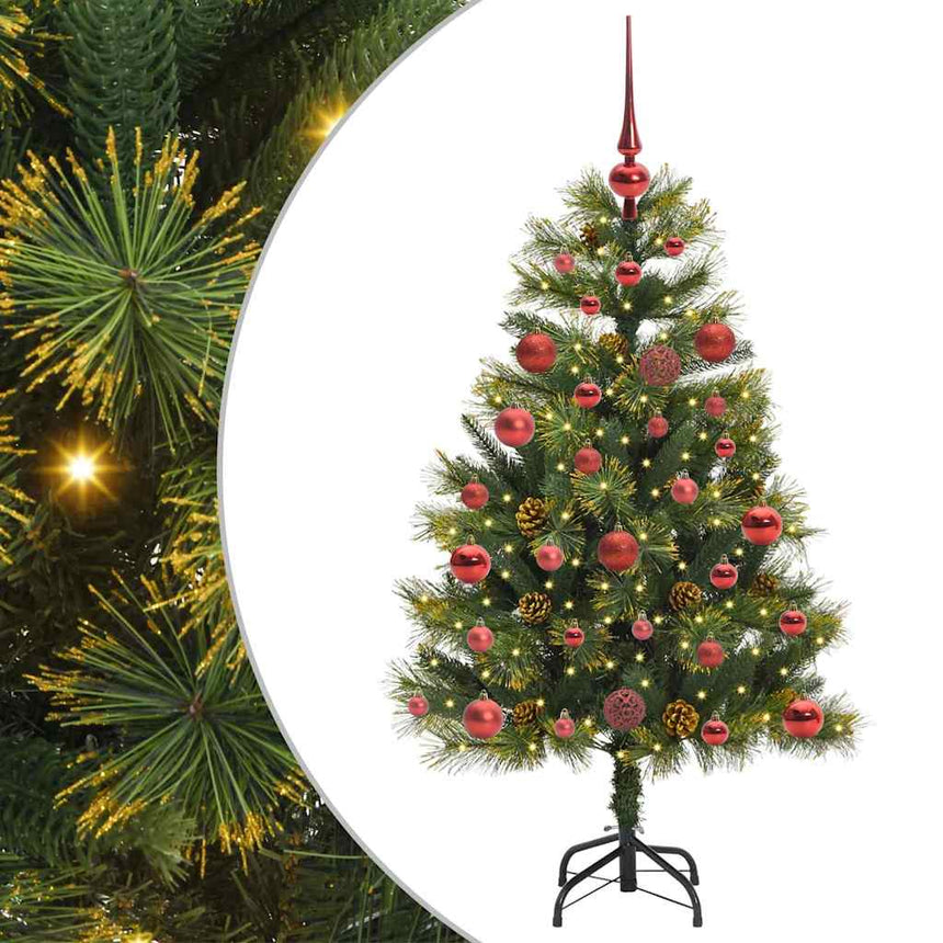 Kunstmatige Scharnierende Kerstboom Met Kegels Groen
