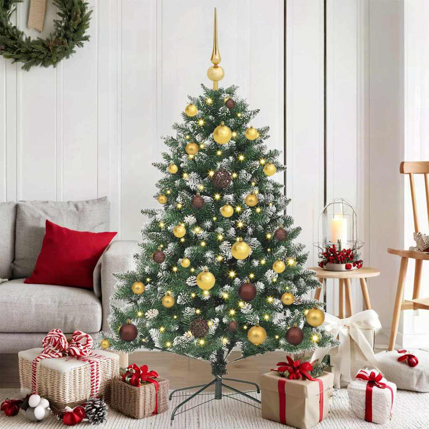 Kunstkerstboom Met 300 Led Groen Pvc En Plastic En Staal