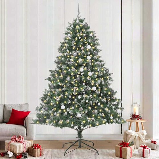 Kunstkerstboom Met 300 Led Groen Pvc En Plastic En Staal